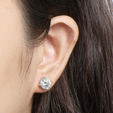 IOGOU 3mm/4mm/5mm/6.5mm/8mm/9mm/10mm/11mm D VVS1 Moissanite Stud Earrings 925 Silver Four Claw Earrings For Women Fine Jewelry