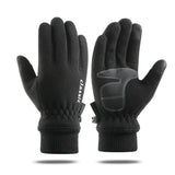 Men Women Winter Polar Fleece Silica Gel Non Slip Touch Screen Driving Mitten Plus Velvet Thick Warm Sport Cycling Glove F22