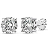 IOGOU 3mm/4mm/5mm/6.5mm/8mm/9mm/10mm/11mm D VVS1 Moissanite Stud Earrings 925 Silver Four Claw Earrings For Women Fine Jewelry