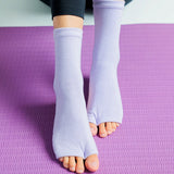 Hot Two Toe Yoga Socks Silicone Non Slip Quick-Dry Pilates Sock Foot Heel Cotton Ventilation Ballet Dance Sock for Women Fitnes