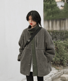 CHIC VEN Women Jacket Coat Thicken Warm Casual Lamb Faux Fur Woman Overcoat Loose Outerwear Female Tops Lady Autumn Winter 2025