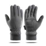Men Women Winter Polar Fleece Silica Gel Non Slip Touch Screen Driving Mitten Plus Velvet Thick Warm Sport Cycling Glove F22