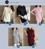 Spring Autumn Winter New Turtleneck Sweater Women's Jumper Medium Long Wool Knit Top Pullover Bottoming Sweaters Pulls Femmes