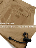 Men's Cargo Work Shorts Quick Dry 3/4 Length Capri Pants Multi-pockets Knee Length Trousers Summer Board Beach Shorts