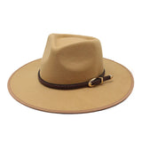 2024 Fashion Women Winter Wool Fedora Hat Men Simple Wide Brim Vintage Felt Jazz Hats New Top Trilby Cap