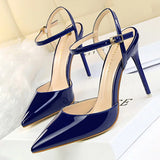 BIGTREE Shoes Fashion High Heels Shoes Patent Leather Woman Pumps Sexy Women Heels Blue Sliver Stiletto Heels Women Sandals 2026