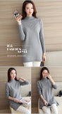 Spring Autumn Winter New Turtleneck Sweater Women's Jumper Medium Long Wool Knit Top Pullover Bottoming Sweaters Pulls Femmes