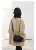 CHIC VEN Women Jacket Coat Thicken Warm Casual Lamb Faux Fur Woman Overcoat Loose Outerwear Female Tops Lady Autumn Winter 2025