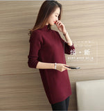 Spring Autumn Winter New Turtleneck Sweater Women's Jumper Medium Long Wool Knit Top Pullover Bottoming Sweaters Pulls Femmes