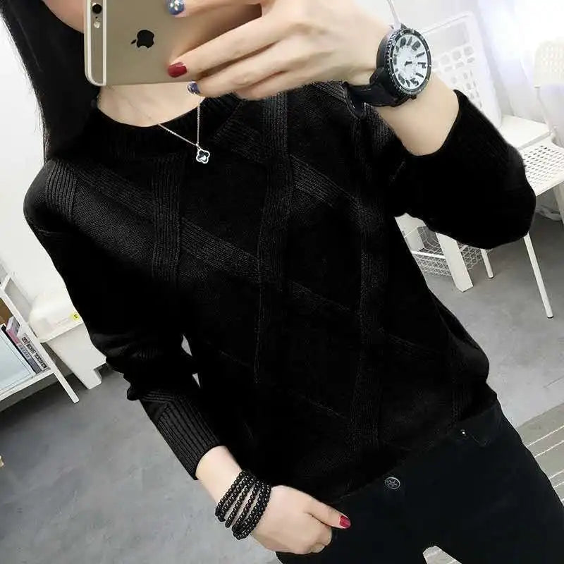 Fdfklak 2026 New Spring Autumn Sweater Women's Winter Pullover Loose Wool Bottoming Thick Sweaters Outer Wear Pull Femme S-3XL