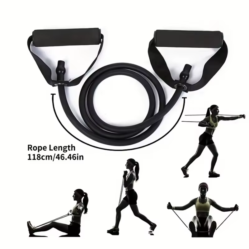 Home Gym Resistance Band Set – 4 Levels with Comfort Grip Handles, Door Anchor & Carry Bag Included