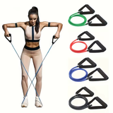 Home Gym Resistance Band Set – 4 Levels with Comfort Grip Handles, Door Anchor & Carry Bag Included