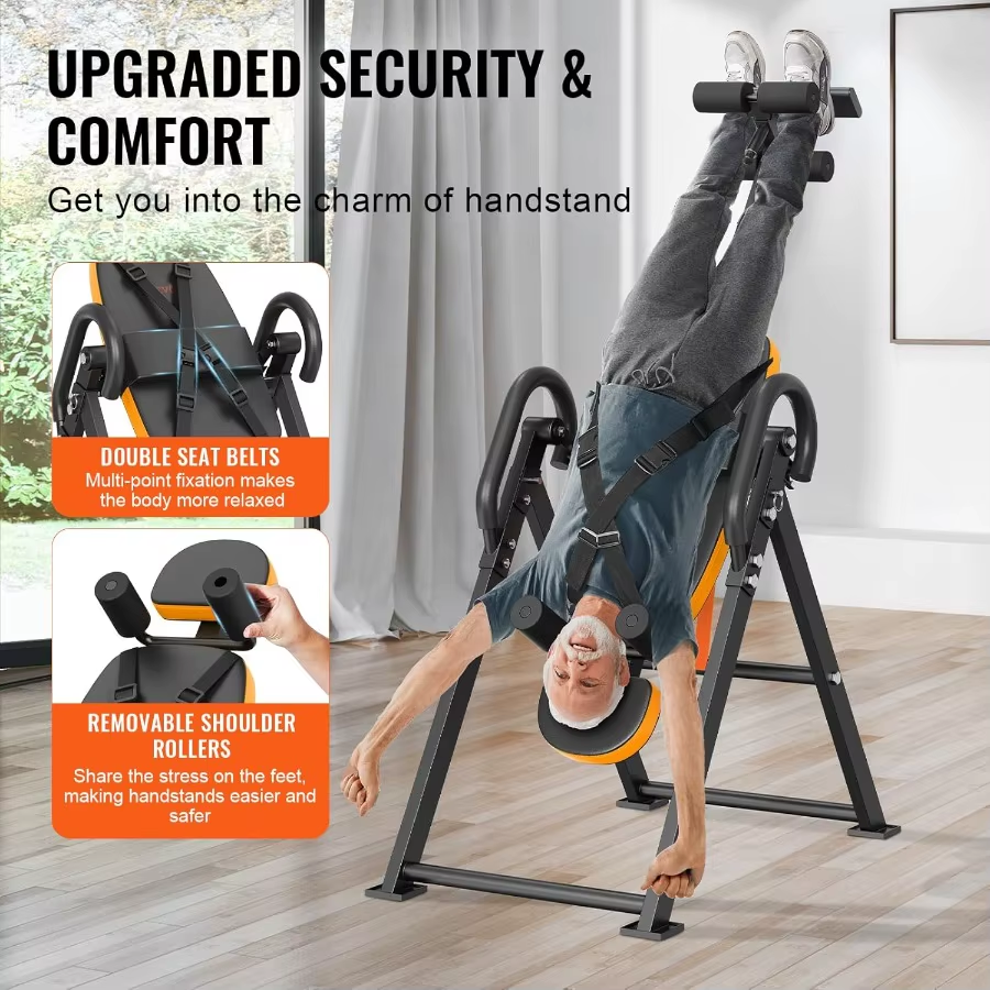 Inversion Table 300Lbs Capacity Heavy Duty Inversion Table Decompression Back Stretcher Machine Strength Training Equipme