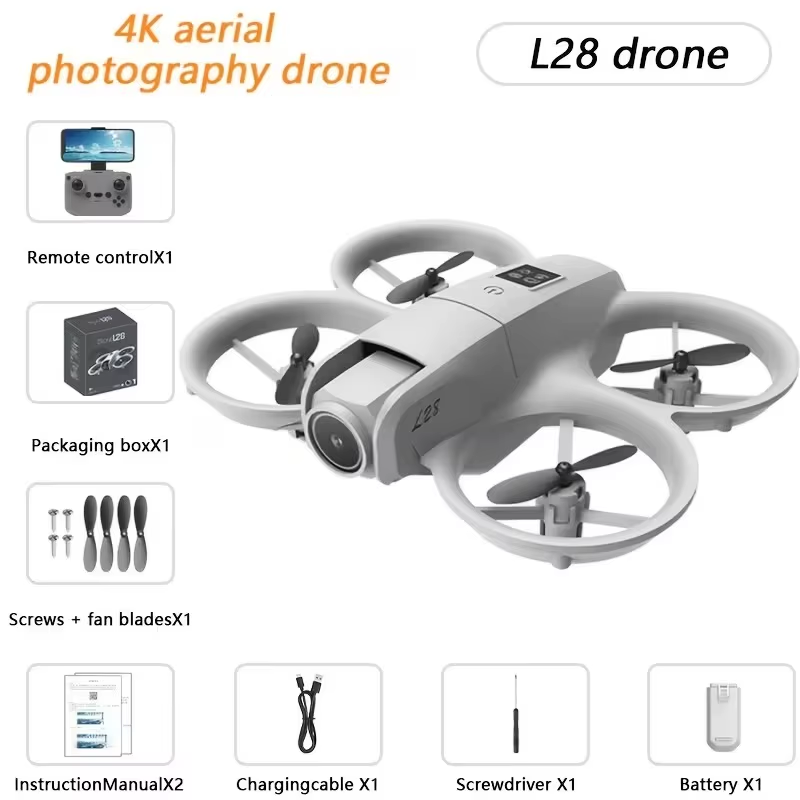 L28 Drone with HD Camera, 2 Batteries & Remote Control, Long Flight Time, Wide Control Range, Optical Flow Hover