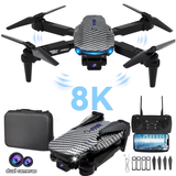 E88 Carbon Fiber Foldable Drone, Equipped with Dual High-Definition Cameras, 360 ° Rolling, One Click Takeoff/Landing