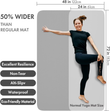 Large 6'X4' Yoga Mat, Extra Wide & Thick, Non-Slip TPE Material for Home Workouts, Pilates, Gym