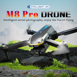 M8 PRO Brushless Motor Drone with 2 Battrs, Intelligent Obstacle Avoidance, Optical Flow, 360-Degree Rolling, HD Camera