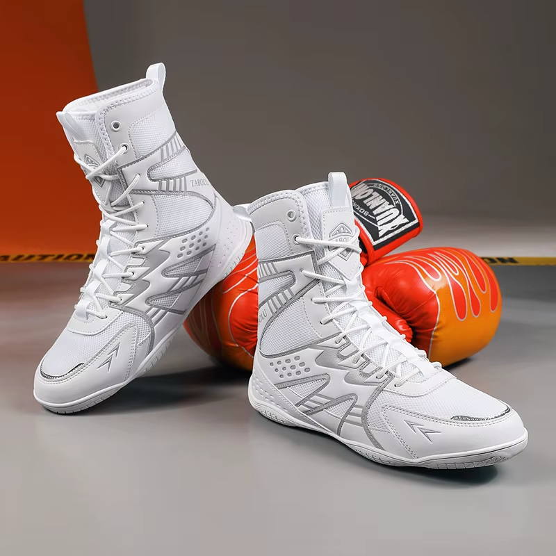 Men'S Lightweight Wrestling Shoes, Breathable Mesh Boxing Sports Shoes, Indoor Training Boxing Shoes