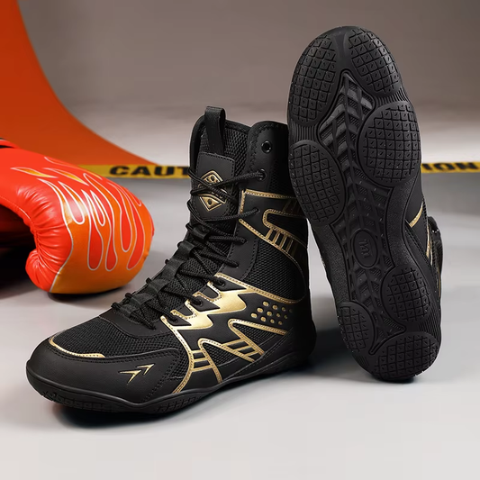 Men'S Lightweight Wrestling Shoes, Breathable Mesh Boxing Sports Shoes, Indoor Training Boxing Shoes