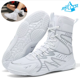 Men'S Lightweight Wrestling Shoes, Breathable Mesh Boxing Sports Shoes, Indoor Training Boxing Shoes