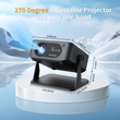 Mini Smart Projector with Native 720P Support 4K Decoding Dual Wifi 6 Wireless 5 Portable Cinema Projector for Home Theater