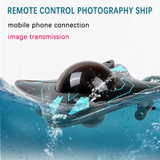 Mini WIFI Remote Control Boat 6CH Real Time Transmission Underwater Camera Boats Swimming RC Steamboat Toys for Children'S Gift