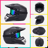 Motocross Full Face Helmet Adult Dirt Bike UTV Off-Road Helmet Goggles Gloves and Face Mask Matte Black Motorcycle Accessories
