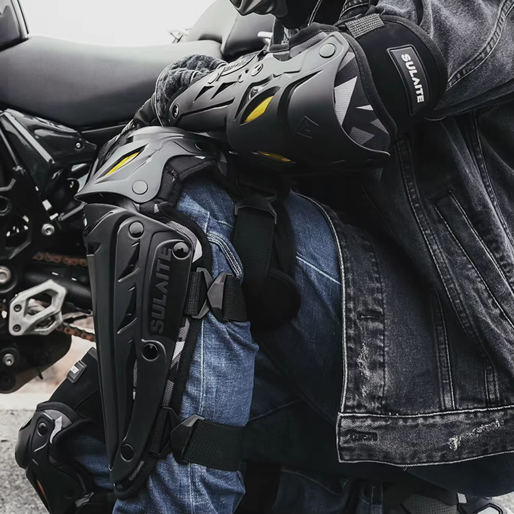 Motocross Knee Pads Breathable Elbow Knee Combo Protector Four Seasons Motocross Racing Protective Gear for MTB Riding Off-Road