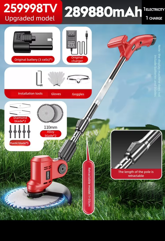 Multifunctional Agricultural Lawn Mower Electric Lawn Mower Small Household Rechargeable Lithium Battery Weeding Machine