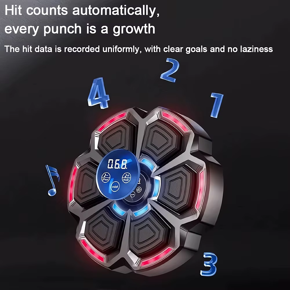 Music Boxing Machine Smart Bluetooth Wall Mounted Music Boxing Trainer Gym Home Electronic Boxing Target Punching Equipment