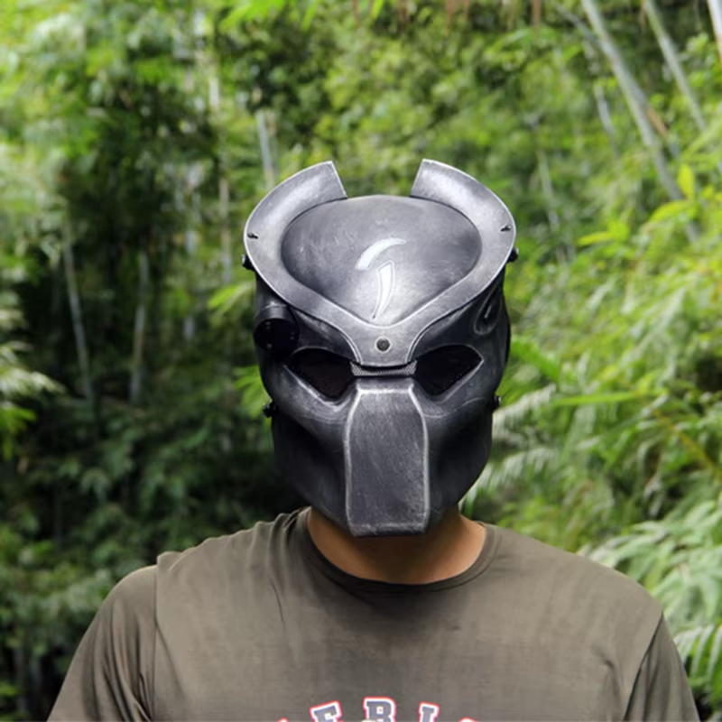 NECA Predator-Ultimate P1 Jungle Hunter Mask, Jungle Demon Alien Vs Predator, Lonely Wolf Mask with Lamp Helmet