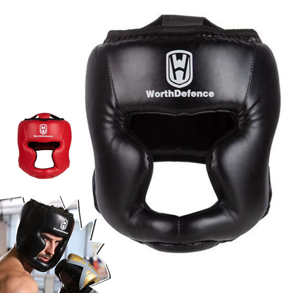 New Boxing Helmet Leather Karate Muay Thai Sanda Training Adults Kids Arts Helmet Head Guard Taekwondo Karate Boxing Helmets