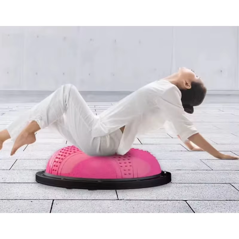 New Design Indoor Pilates Wave Speed Ball Hemisphere Training Balance Ball Massage Yoga Ball with Base