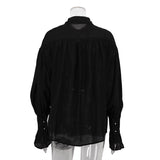 Office Lady Elegant White Casual Loose Blouses Fashion New Long Sleeve Women Shirt Turndown Collar Tops