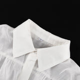 Office Lady Elegant White Casual Loose Blouses Fashion New Long Sleeve Women Shirt Turndown Collar Tops