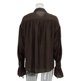 Office Lady Elegant White Casual Loose Blouses Fashion New Long Sleeve Women Shirt Turndown Collar Tops