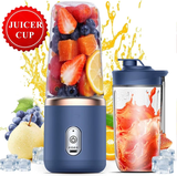 Portable USB Rechargeable Blender for Shakes and Smoothies, Personal Mini Blender, Fruit and Veggie Juicer Cup, 400Ml