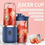Portable USB Rechargeable Blender for Shakes and Smoothies, Personal Mini Blender, Fruit and Veggie Juicer Cup, 400Ml