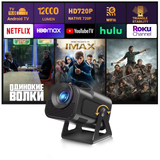 Projector 4K 12000LM Short Throw Mini Portable Projectors Android Wifi Bluetooth HDMI Smart USB Android Smart Home Theater