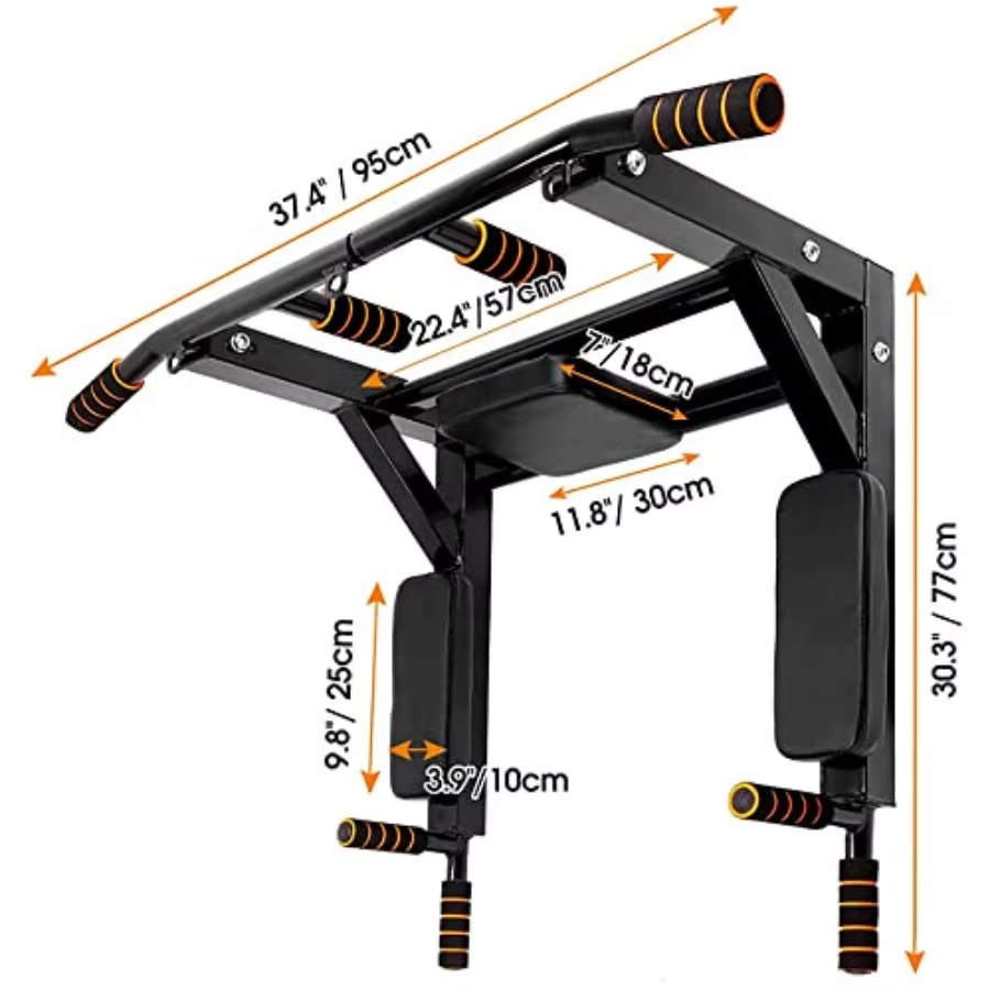 Pull up Bar Wall Mounted Chin up Bar Wall Mount Multifunctional Dip Station for Indoor Home Gym Workoutpower Towe