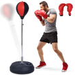 Punching Bag with Stand Height Adjustable for Boxing Training Speed Reflexes Stress Relief Fitness Equipment Red Heavy Duty Imp