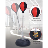 Punching Bag with Stand Height Adjustable for Boxing Training Speed Reflexes Stress Relief Fitness Equipment Red Heavy Duty Imp