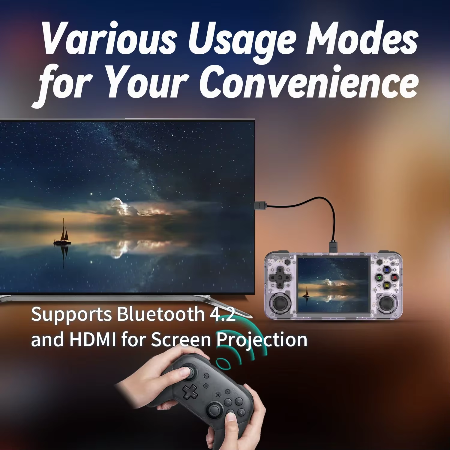 RG35XX H Handheld Game Console 3.5''IPS Screen HDMI Output Linux System RG35XXH Retro Video Simulator Console Kids Gift