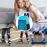 Roller Skates Backpack Compartmented Comfortable Portable Waterproof Skate Case Multi-Functional Sports Backpack for Knee Pads
