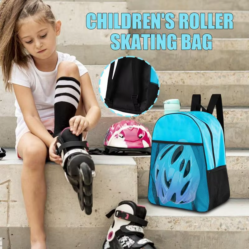 Roller Skates Backpack Compartmented Comfortable Portable Waterproof Skate Case Multi-Functional Sports Backpack for Knee Pads