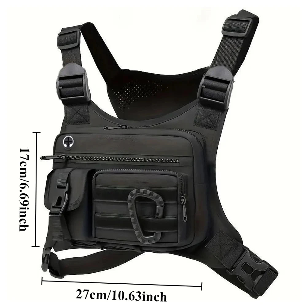 Tactical Outdoor Chest Bag Men's Vest Bag MOLLE Chest Pack for Cycling Bags Running Front Chest Bag Sports Vest Bag