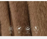 Faux Fur Plush Vests Women Loose Sleeveless Waistcoats Female 2024 New Autumn Winter Fashion Outwears Lady PU Leather Fur Vest