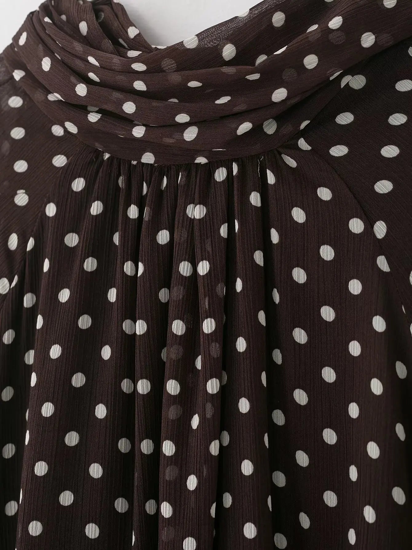 Women's Dots Printed Blouse Shirt Spring Autumn Fashion Long Sleeve Bow Lace-Up Blouse Shirt Lady Elegant High Street Blouses