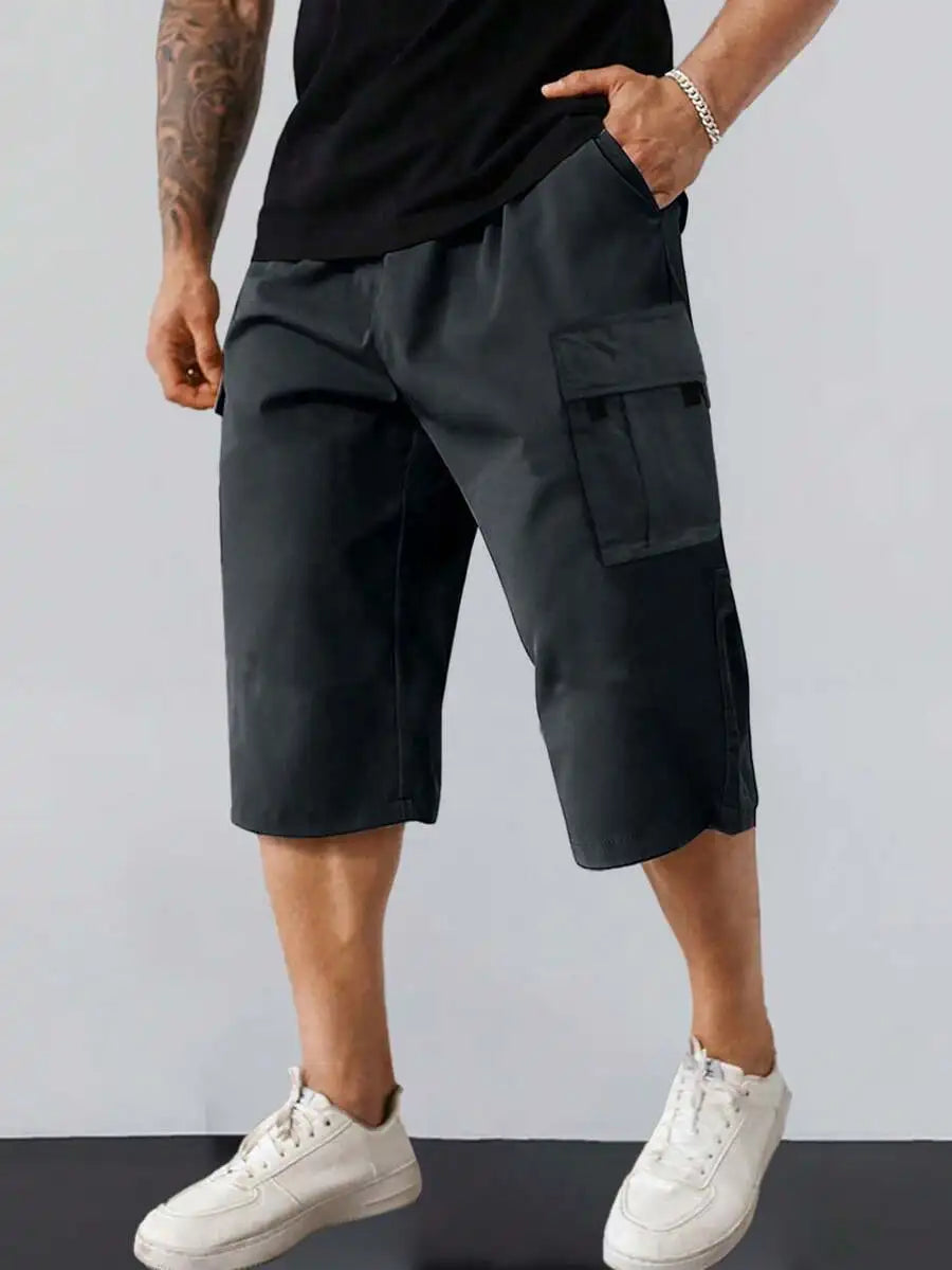Men's Summer Cargo Shorts, Versatile Casual Pants For Vacation, Commuting, Outdoor, Hiking, Sports, Workout, Fitness, Capri