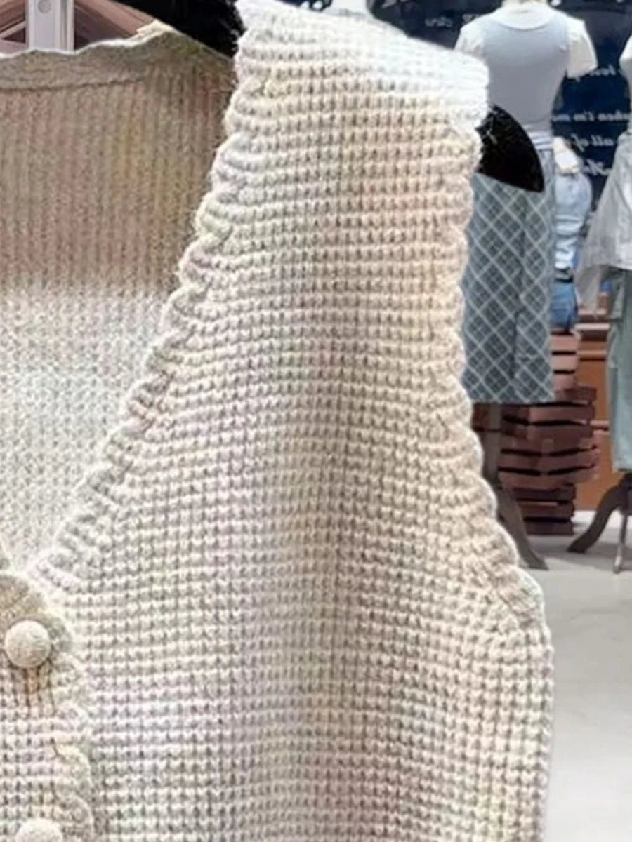 V-Ne Knitted Vest Outerwear Svel Autumn Faion Women's Jaet Casual Sle Commute Wind No Brand Chinese Made